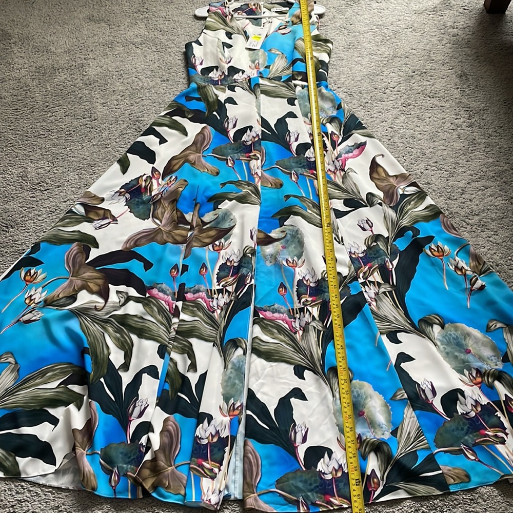DRESS KIWE MAXI BLUE, WHITE, PURPLE FLOWERS, size L, NWT - Picture 10 of 12